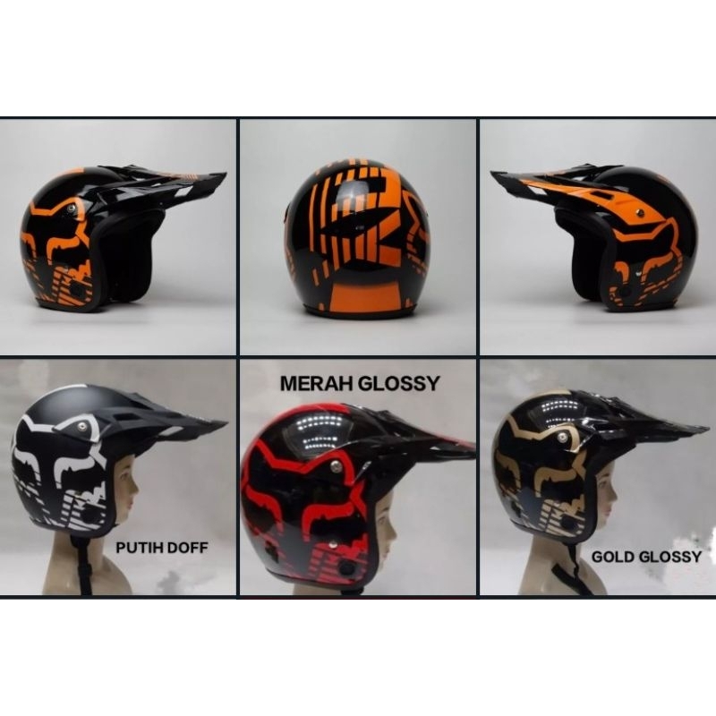 Helm Cross Helm Cross Retro Helmet Fox Halp face Helm Semi Trail Helmets Trail Helm Adventure trail