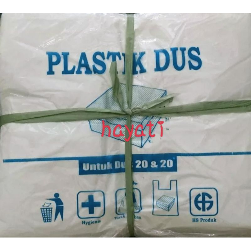 kantong plastik dus warna putih 20x20