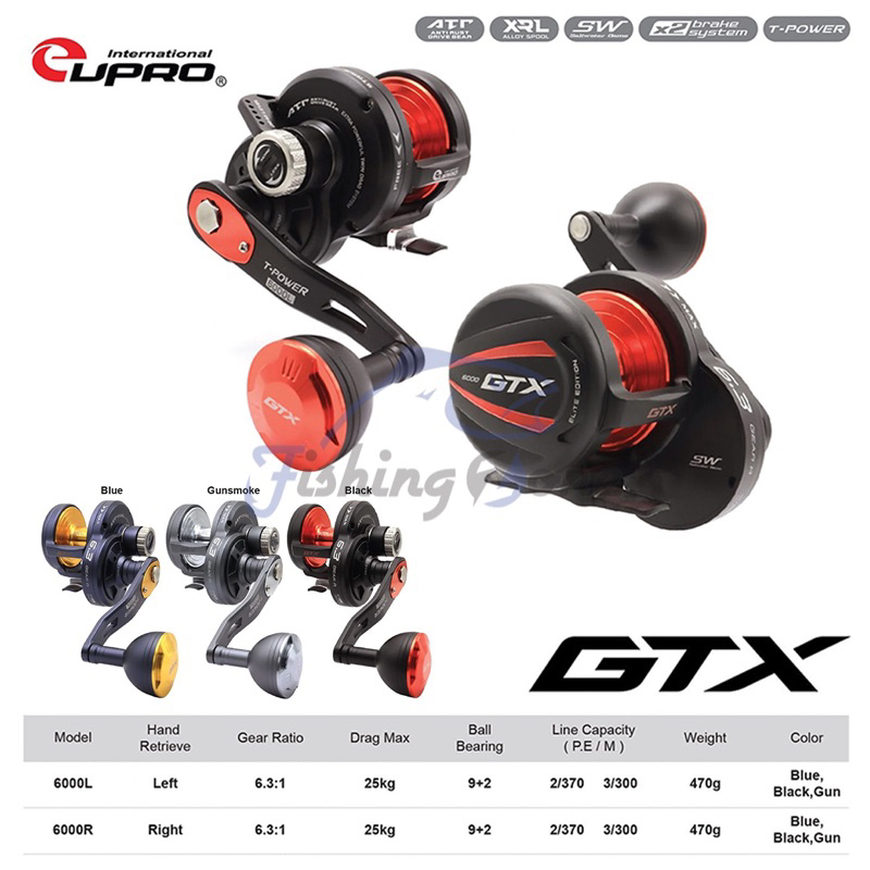 Eupro GTX APEX 6000 Overhead Jigging Reel Saltwater SW Jig Bottom fishing
