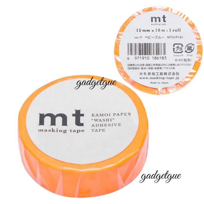 

washi tape aesthetic MT solid neon orange masking tape 10 Meter washitape 1 roll selotip kertas original murah solatip kertas isolasi solasi aesthetic
