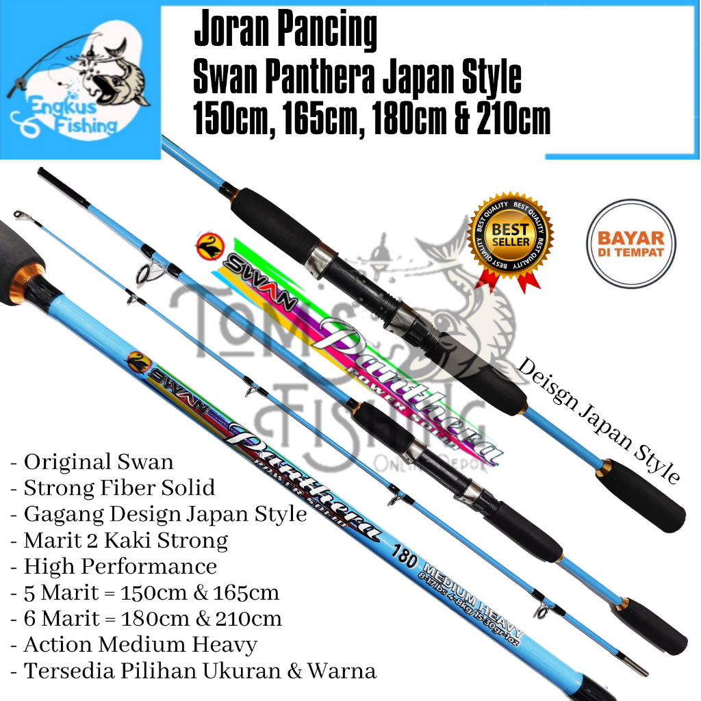 Joran Pancing Swan Panthera JS 150cm - 210cm Power Solid (8-17lbs) Japan Style - Engkus Fishing