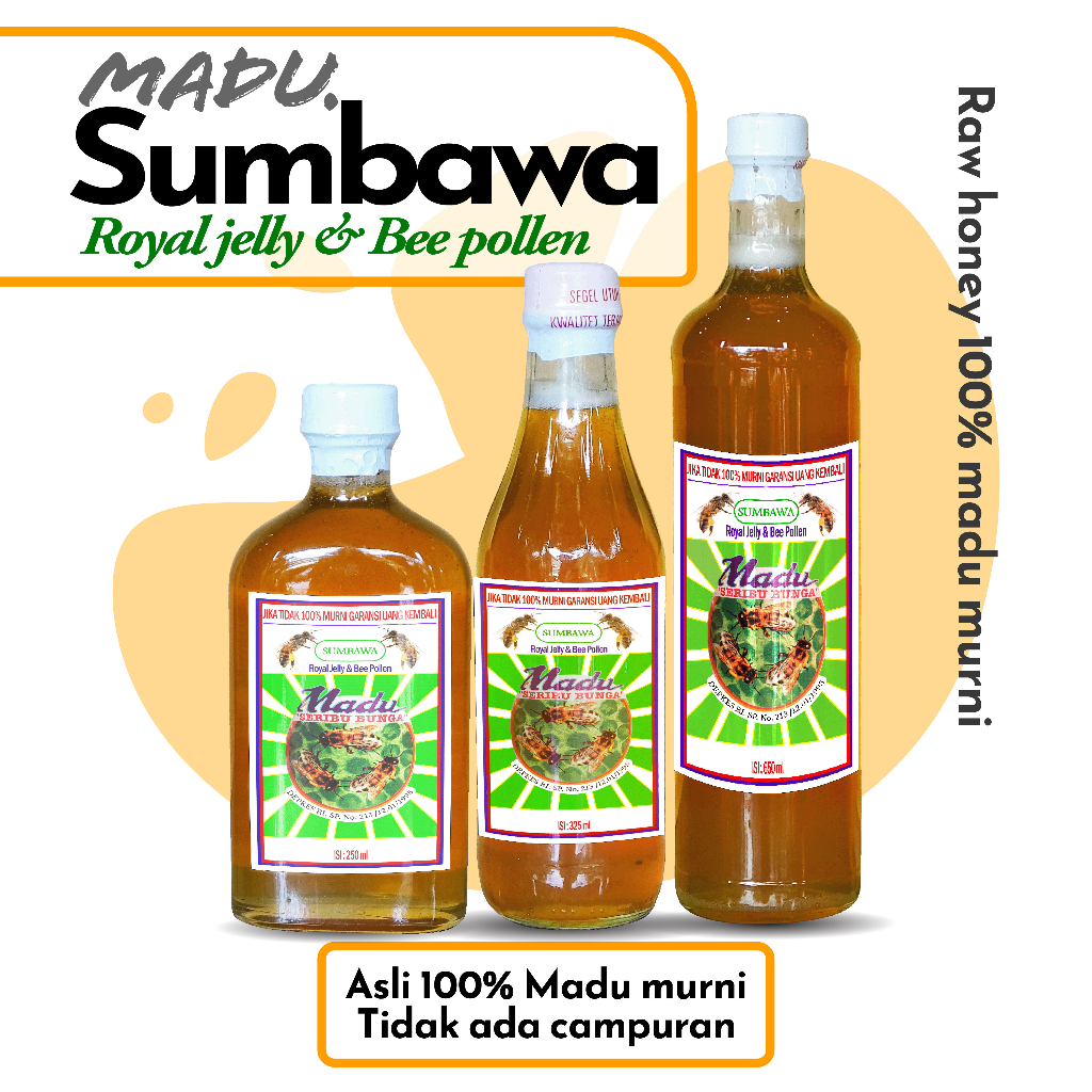 

Madu Sumbawa Super - Madu Seribu Bunga Madu Asli 100% Raw Honey