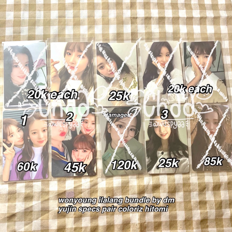 PC PHOTOCARD IZONE IZ*ONE COLORIZ COLOR*IZ MINJU YUJIN JINJOO UNIT YENA WONYOUNG NAKO