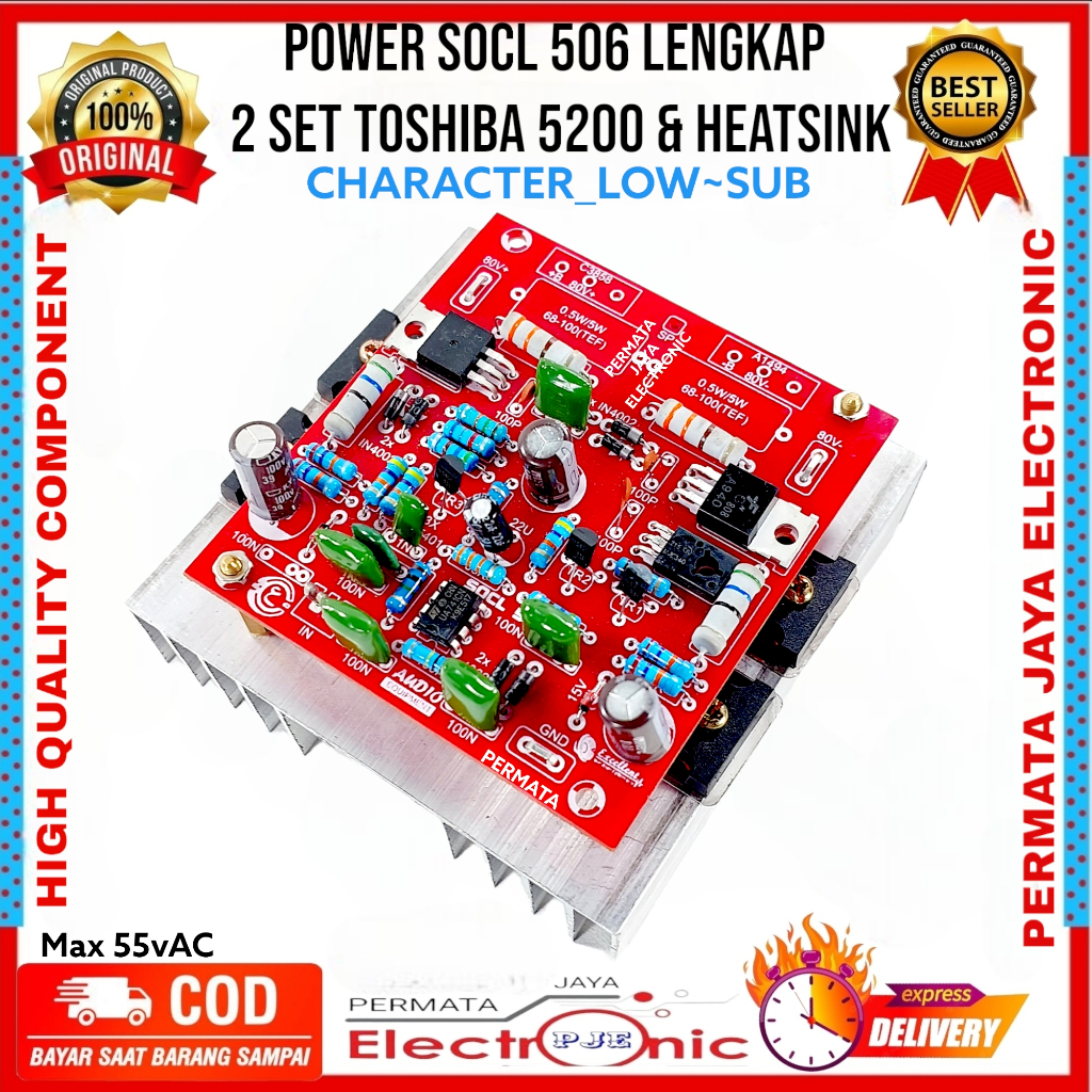 DRIVER SOCL 506 & 2 SET TRANSISTOR FINAL TOSHIBA 5200
