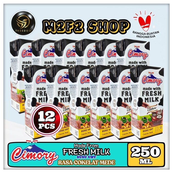 

Susu Cimory Fresh Milk Kotak UHT Cokelat Mede | Cashew 250 ml (Kemasan 12 Pcs)