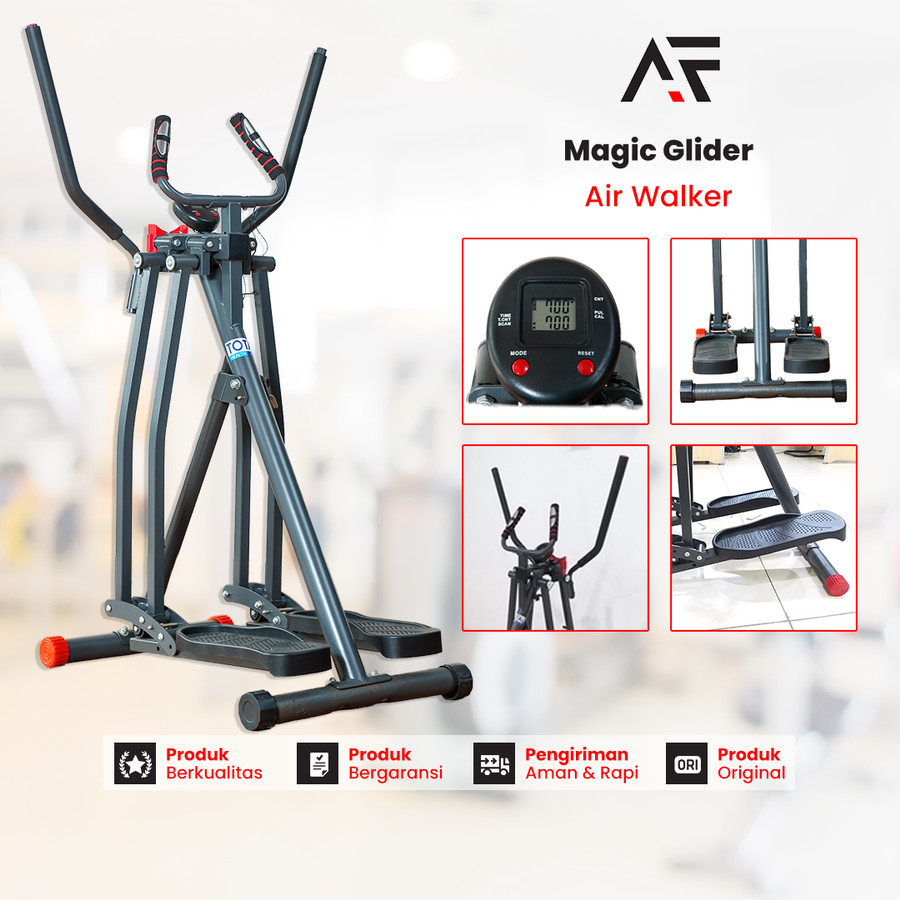 alat fitnes pengecil perut, Magic Glider Air Walker, alat olahraga, air walker alat fitness