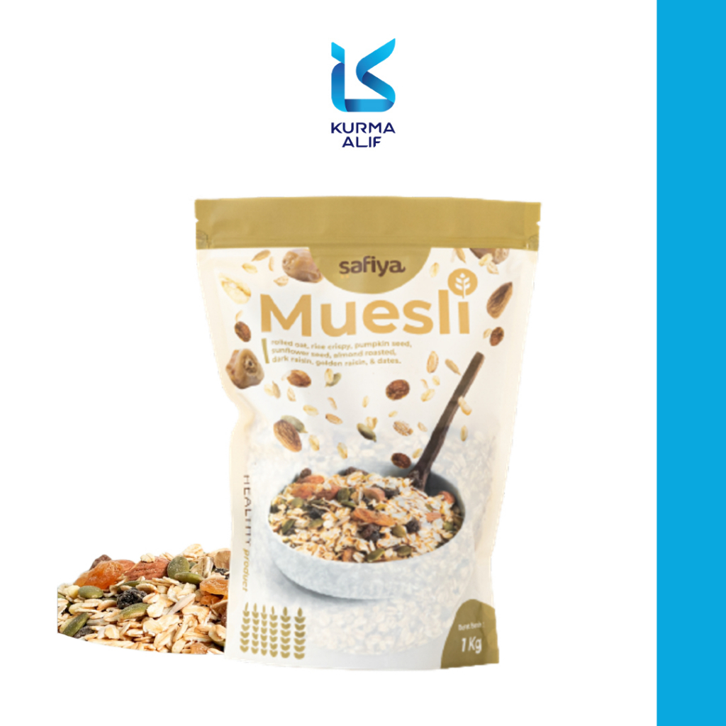 Muesli Oatmeal Dried Fruit Safiya 1 Kg - Sereal Sarapan Makanan Sehat Original Premium