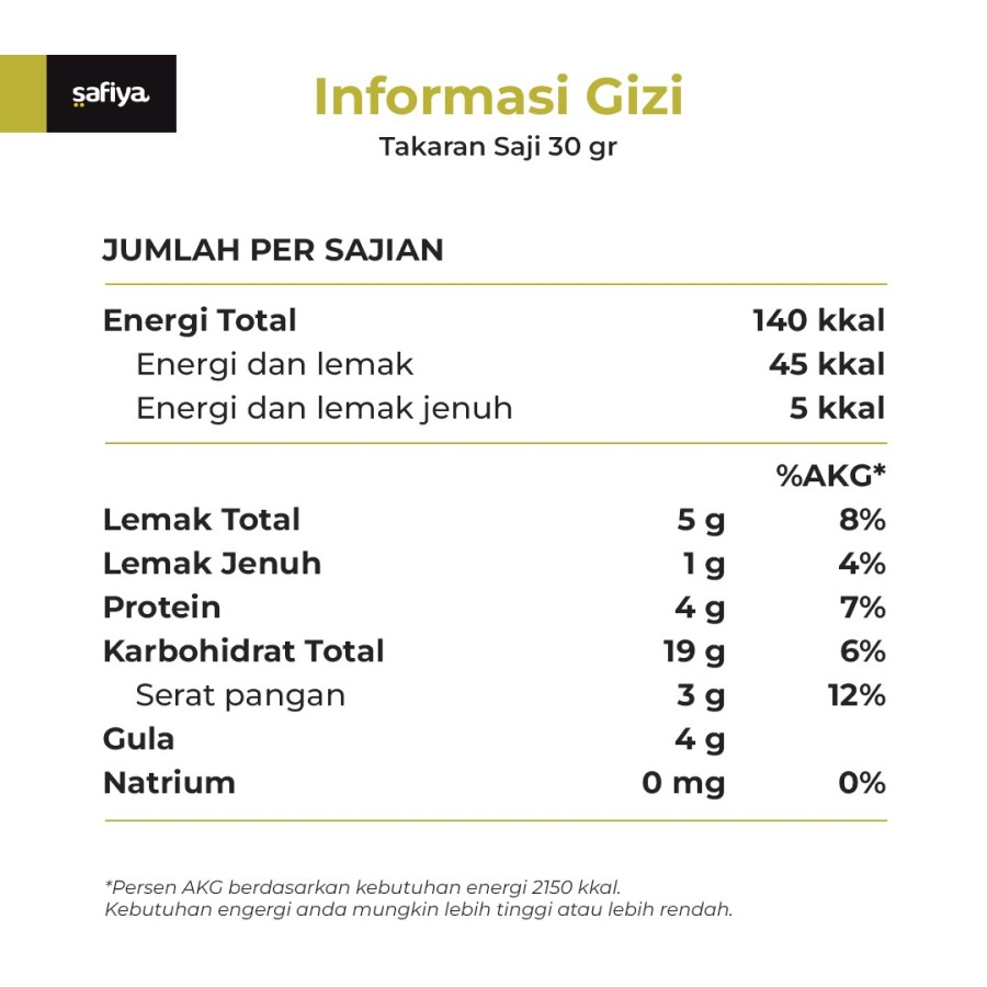 Muesli Oatmeal Dried Fruit Safiya 1 Kg - Sereal Sarapan Makanan Sehat Original Premium