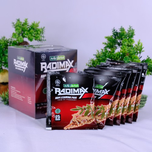 Kopi Stamina Pria Radimax - Isi 10 Sachet - Obat Lemah Syahwat Obat Kuat Atasi Ejakulasi Promil Pria