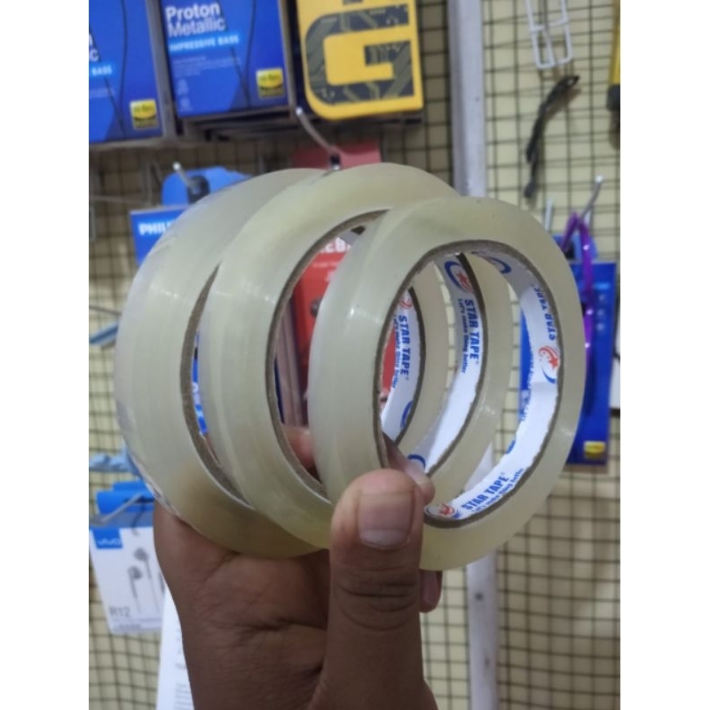 

Lakban Bening 12 MM 90 Yard Isolasi Bening Kecil Selotip
