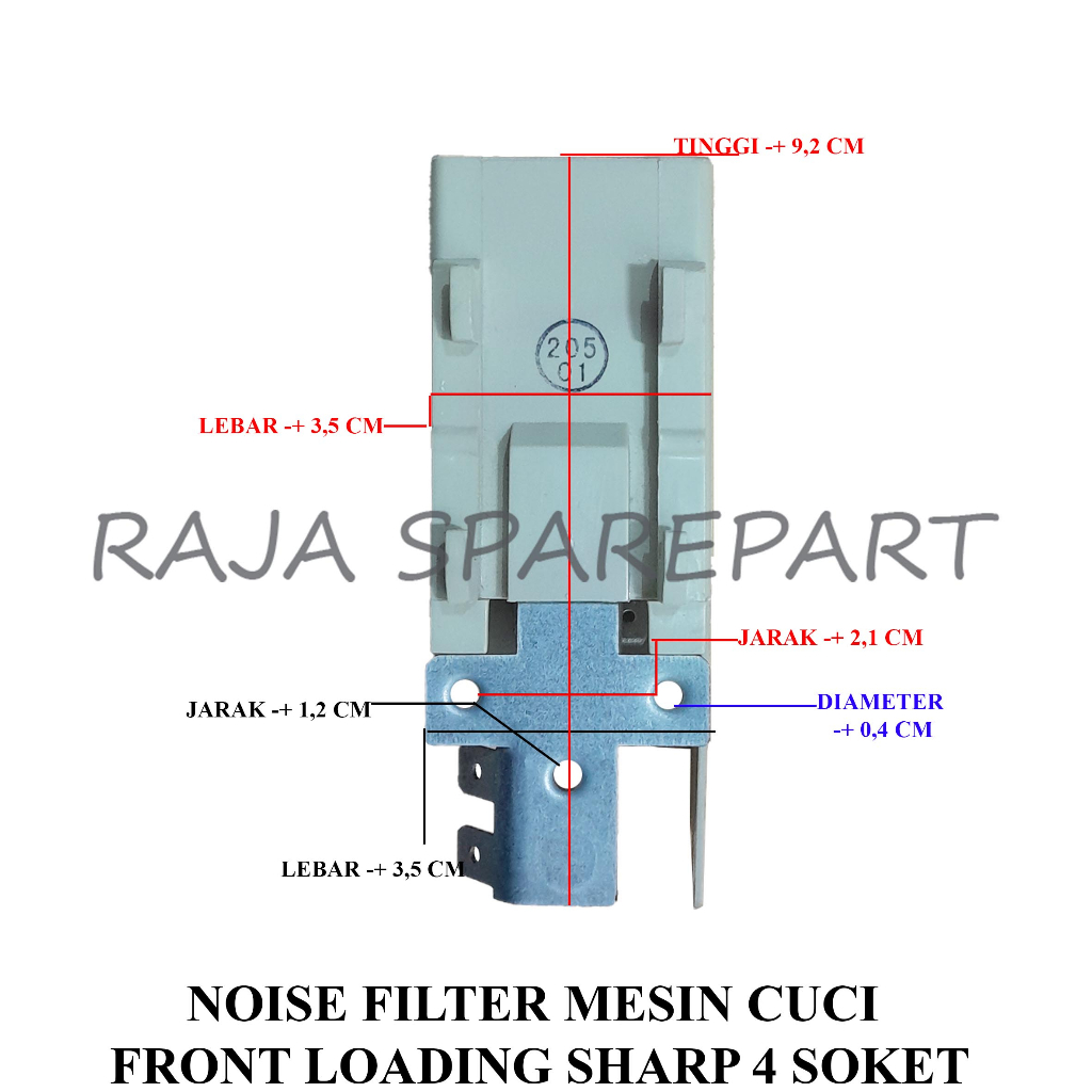 FILTER MESIN CUCI/NOISE FILTER/NOISE FILTER MESIN CUCI FRONT LOADING SHARP 4 SOKET