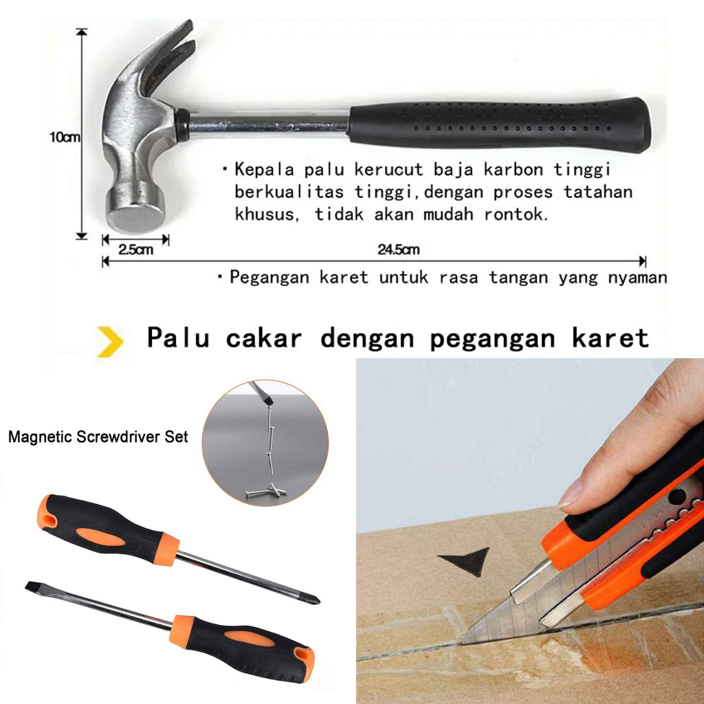 Tool Box / Perkakas Tukang / Alat Pertukangan Sedang / Tool 1 Set