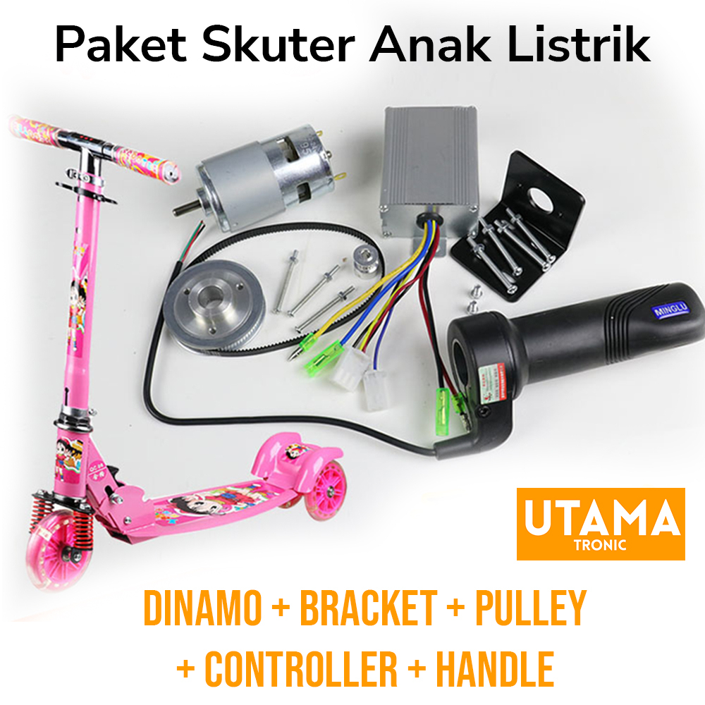 PAKET Dinamo Motor 775 Skuter Listrik / Kit Konversi Skuter (7316)