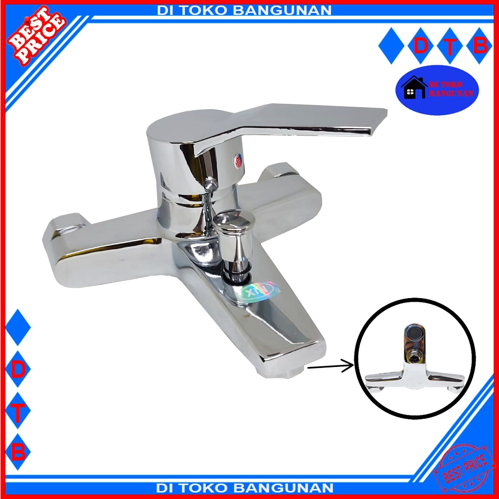 Kran Air Panas Dingin Bath XIN Kuningan Keran Bakip Bathub