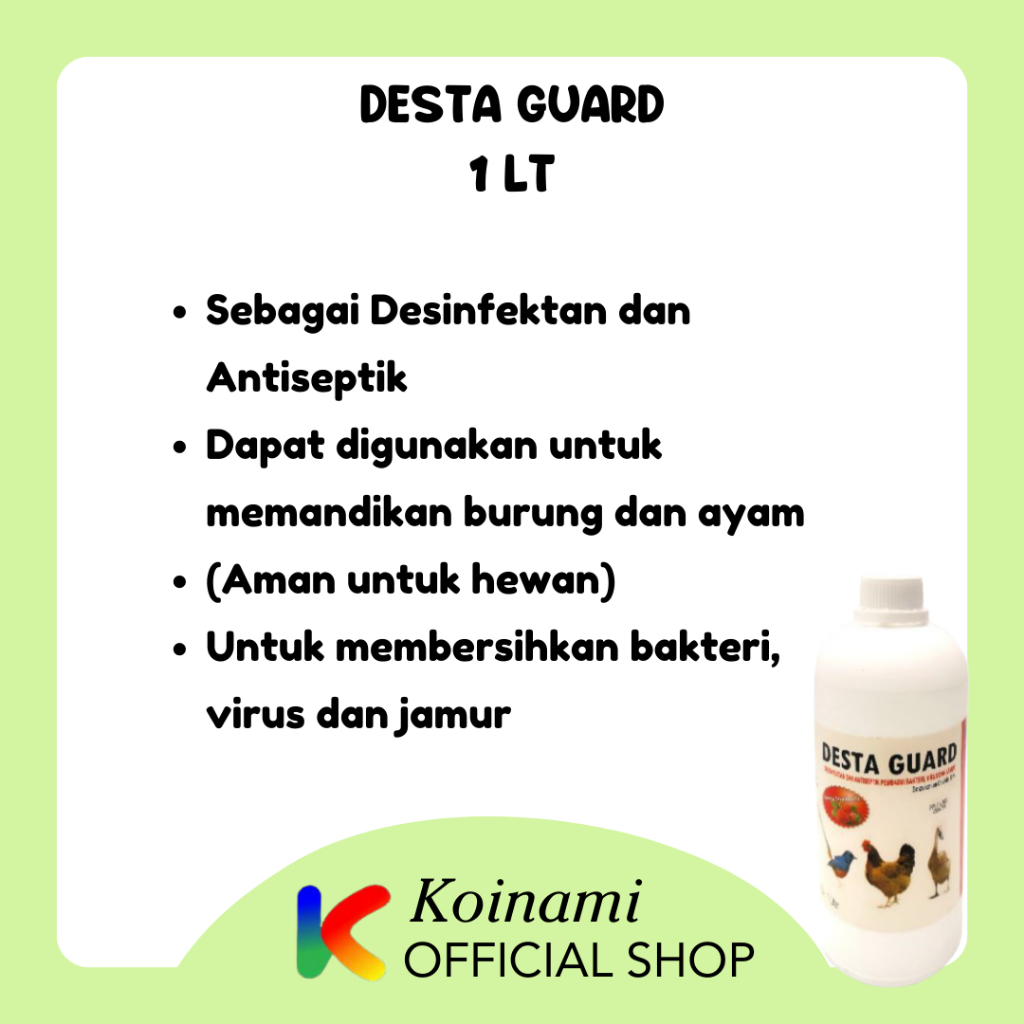 DESTA GUARD DISINFEKTAN  KANDANG AYAM BEBEK BURUNG SAPI KERBAU DOMBA BABI KAMBING / RAID ALL