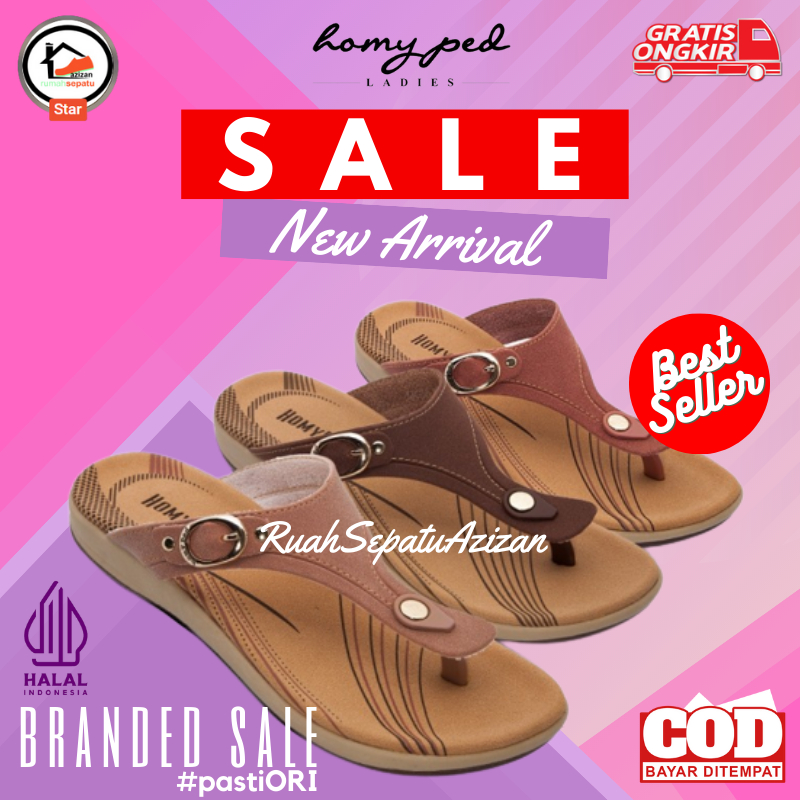 HOMYPED Ligia N32 | Mikaela N31 | Sandal Flat Wanita ORIGINAL