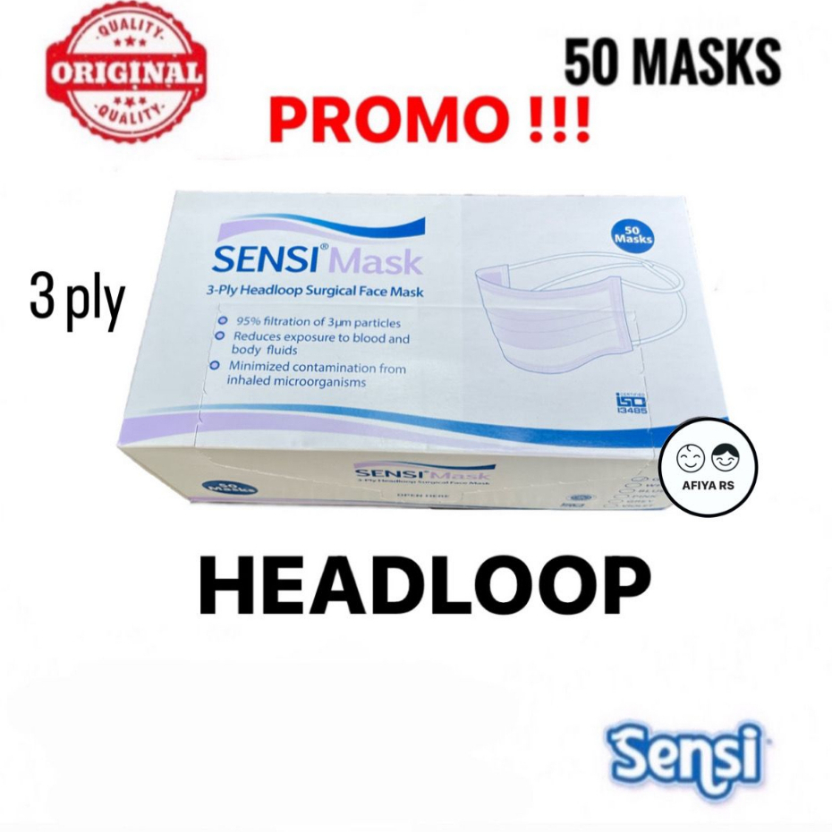 Masker Sensi Headloop Hijab Isi 50 Pcs Original