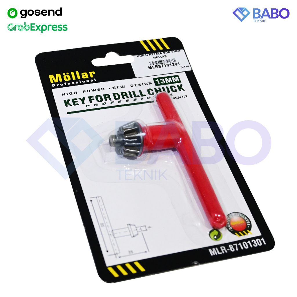 MOLLAR Kunci Kepala Bor 13 mm - Key For Drill Chuck