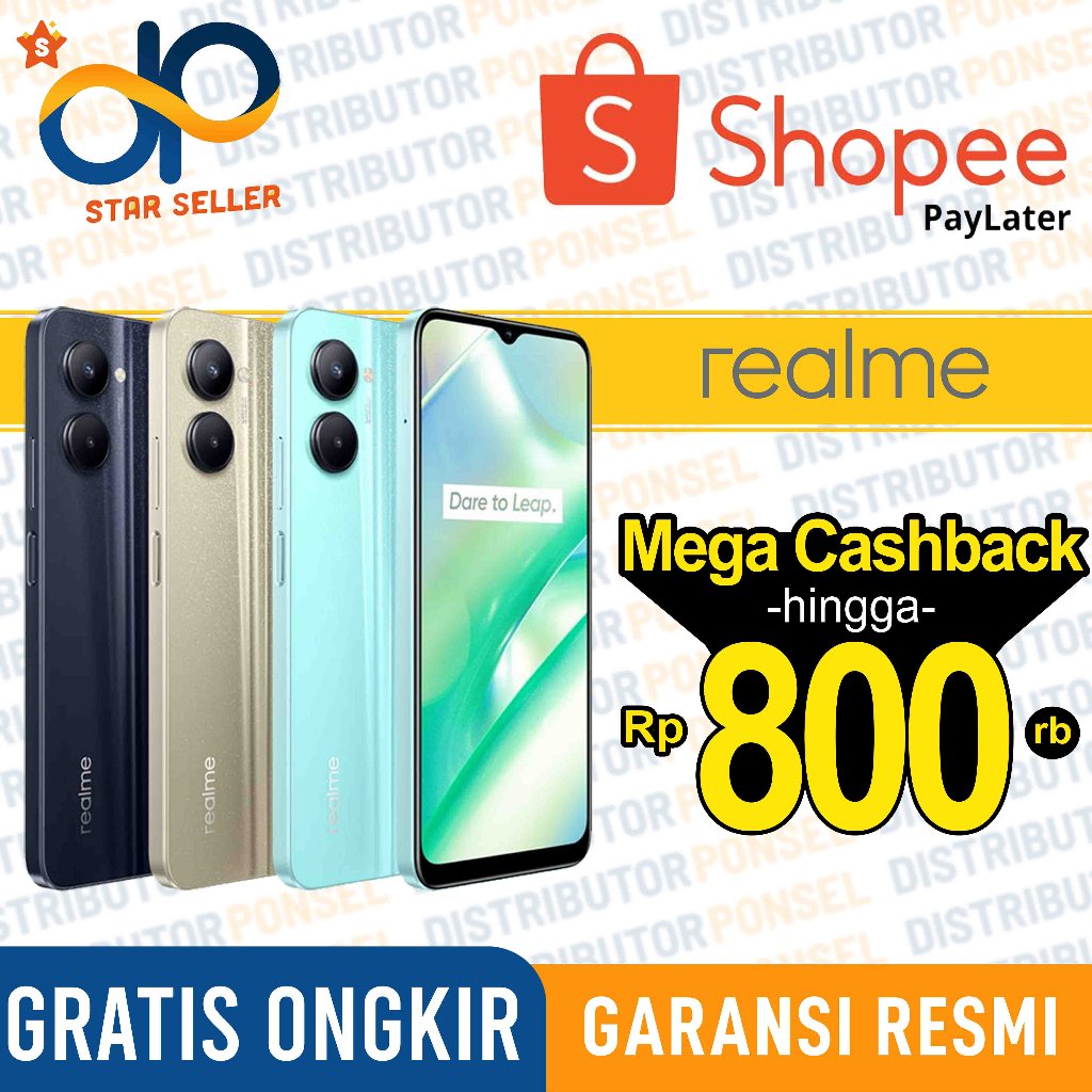 Realme C33 4/64 GB - 3/32 GB Garansi Resmi Realme C 33 4 GB 64 GB 3 GB 32 GB