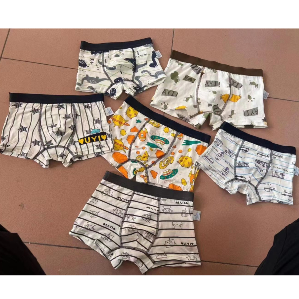 BV.ID BX1246 Celana Pendek Anak Laki laki CD Boxer Katun Motif Karakter Lucu Import