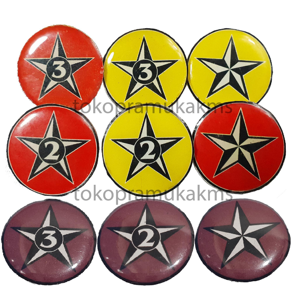 Bintang Tahunan Pramuka Penggalang Penegak 1 2 3 PIN PENITI Fiberglass