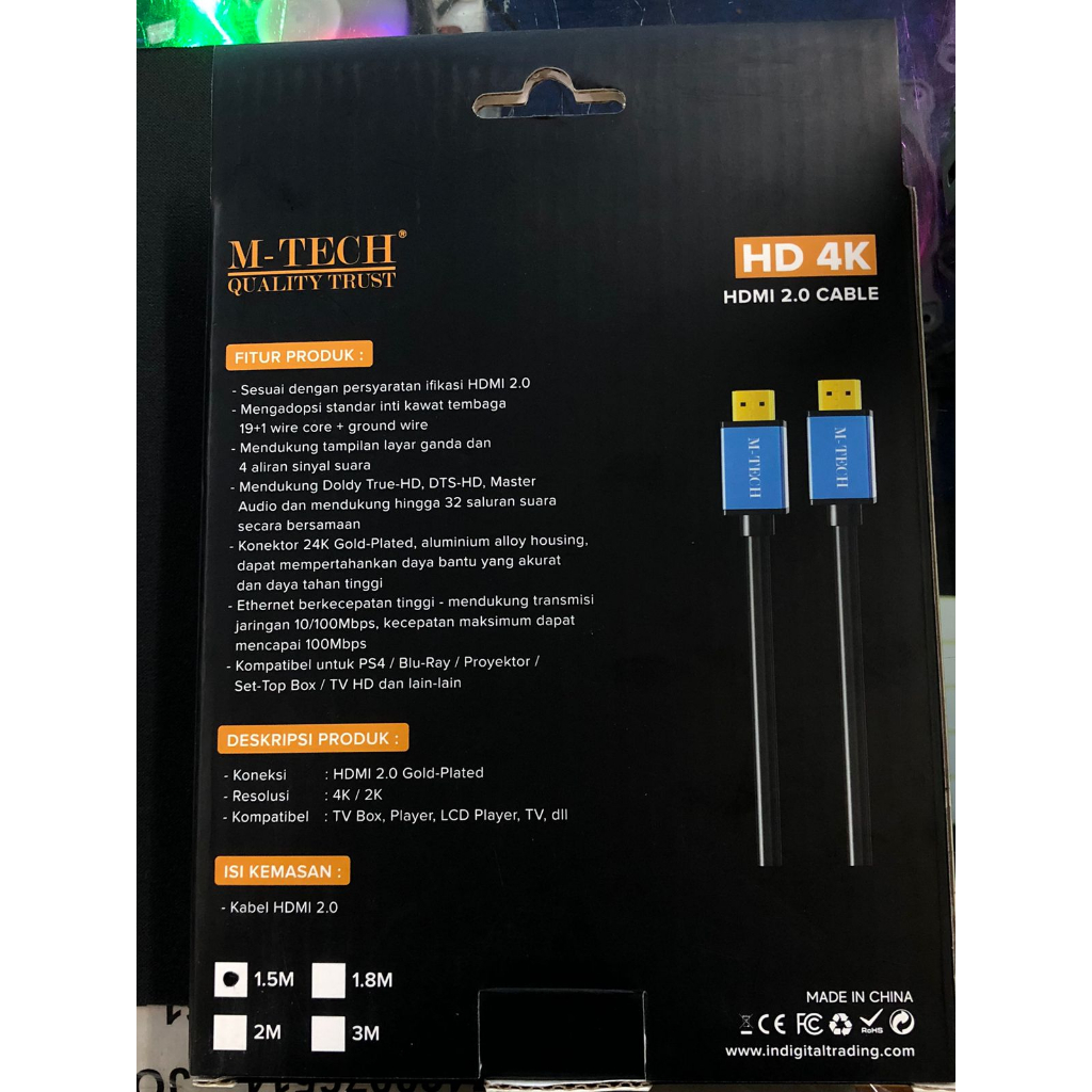 M-TECH HD 4K HDMI 2.0 KABEL 4K ULTRA HD