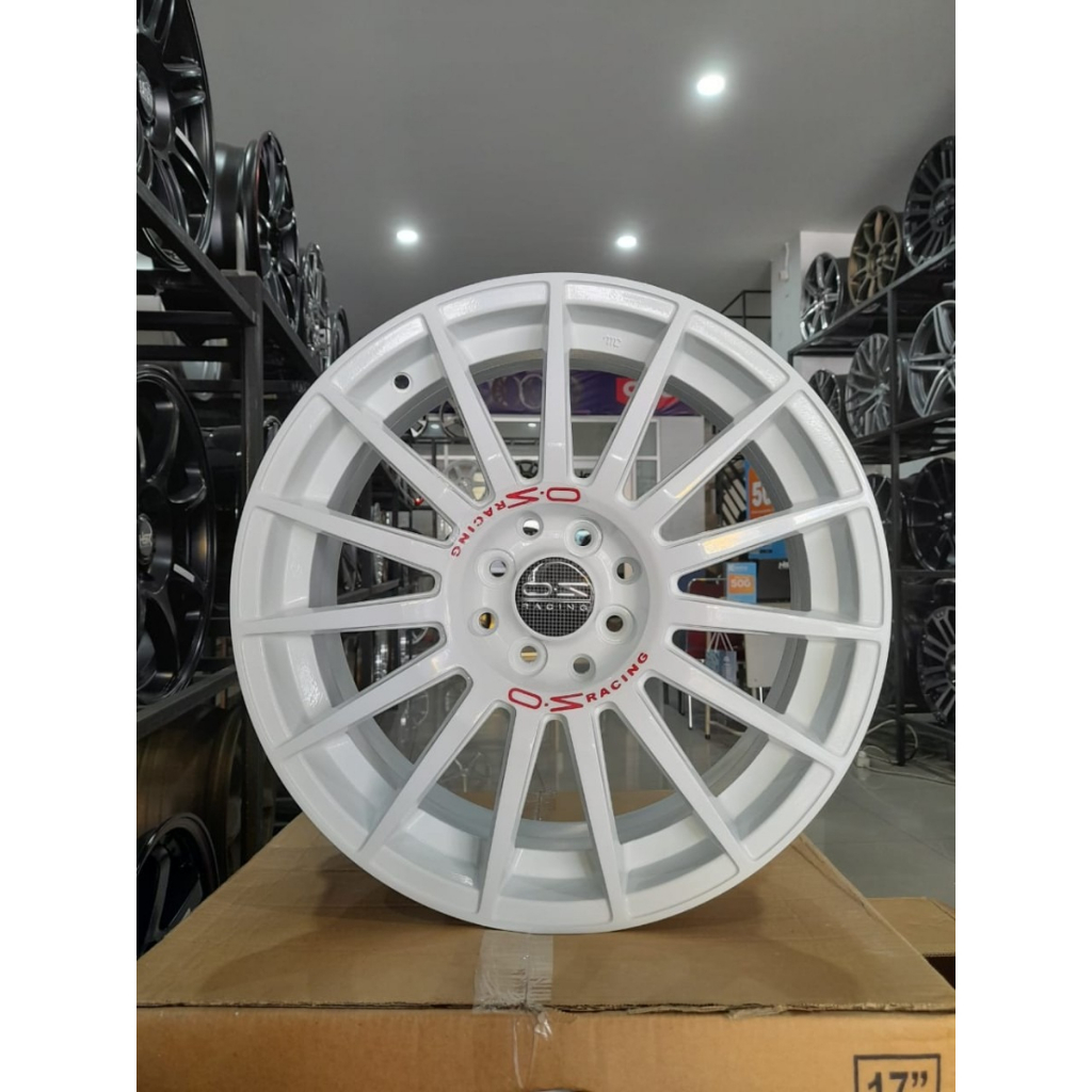 Pelek OZ Racing R16 warna Putih buat Brio, Avanza, Jazz, Yaris, Agya - Velg Ring 16 jari jari warna 