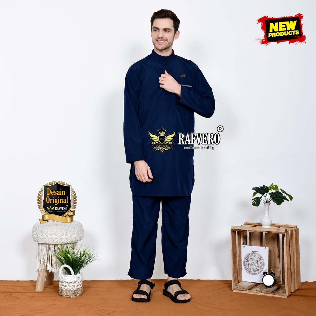 DSTORE -  Setelan Kurta Pakistan Pria Muslim Dewasa - Qurta Pakistan Setelan - Baju Koko model polos - koko dewasa