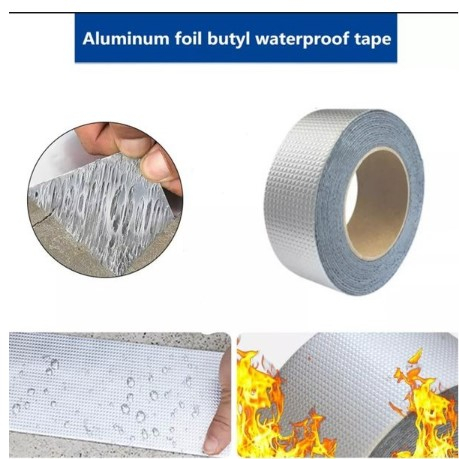 Lakban Anti Bocor Waterproof Super Strong Lem Perekat Tembok Genteng Alumunium Foil Tape Silikon