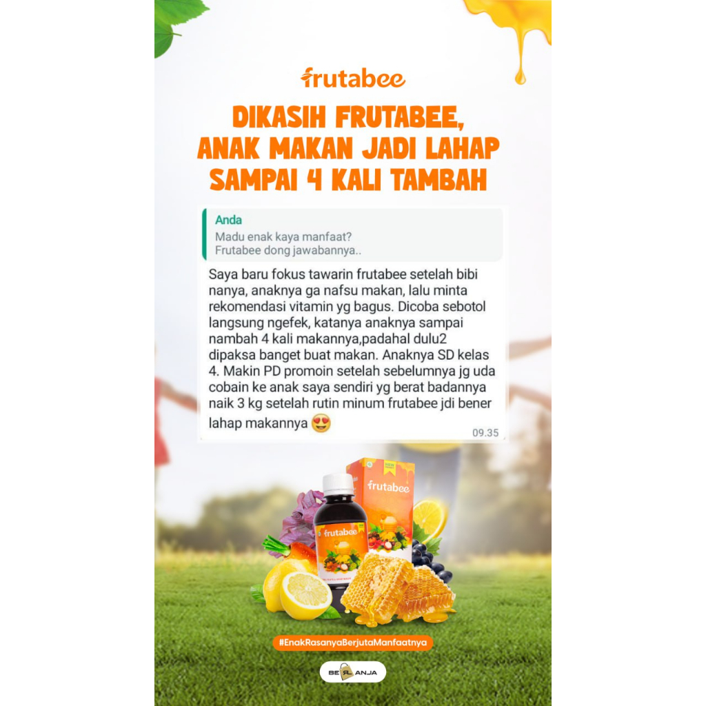 FRUTABEE MADU SUPLEMEN PENAMBAH NAFSU MAKAN