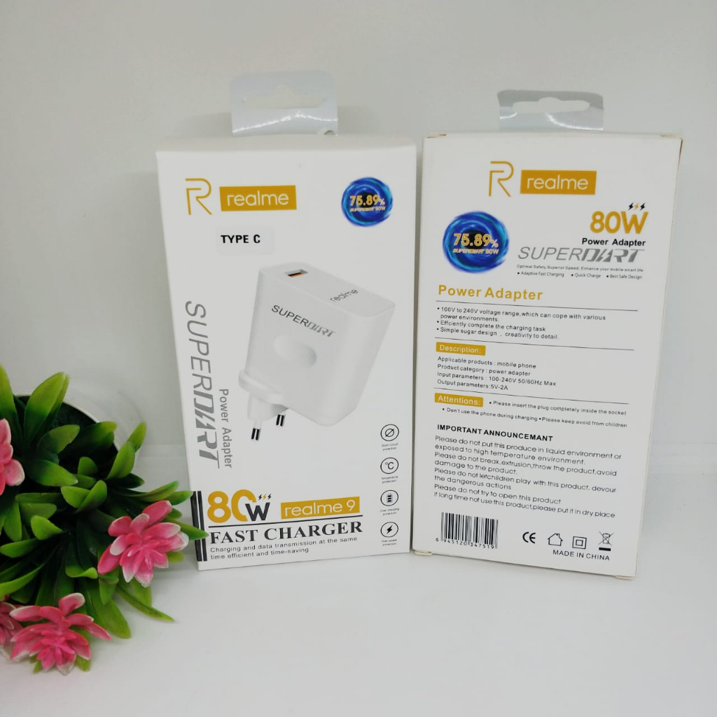 charger realme9 ori100% supervooc 80w superdart high quality fast charging for all smartphone GROSIR BY.SULTAN ROXY