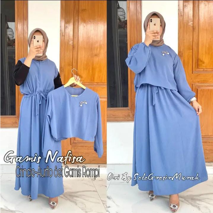 Gamis Nafisa Set Airflow LD 110cm