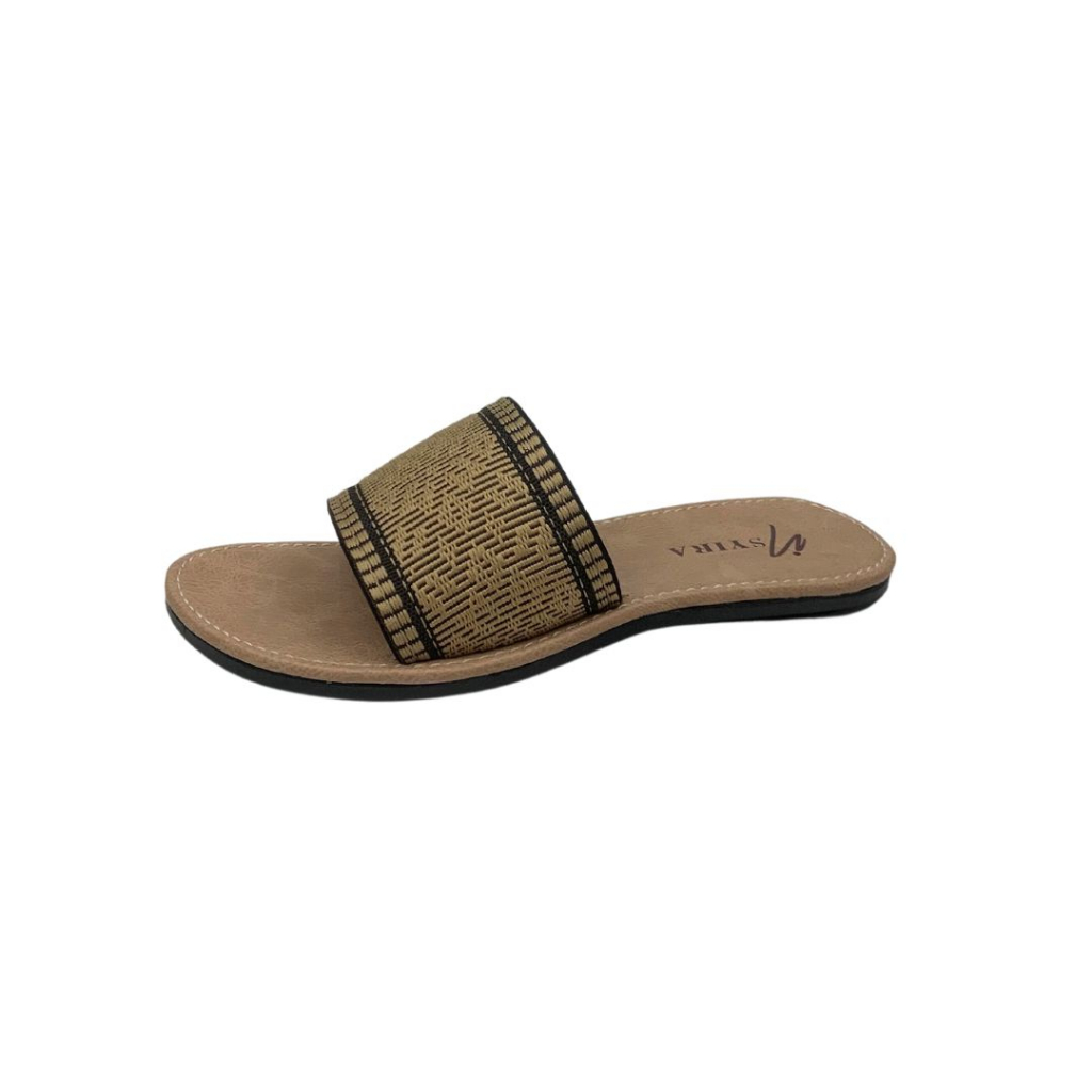 Insyira - Sandal Wanita Turki Yasmin Alas Krem / Sandal Wanita Selop Non Slip