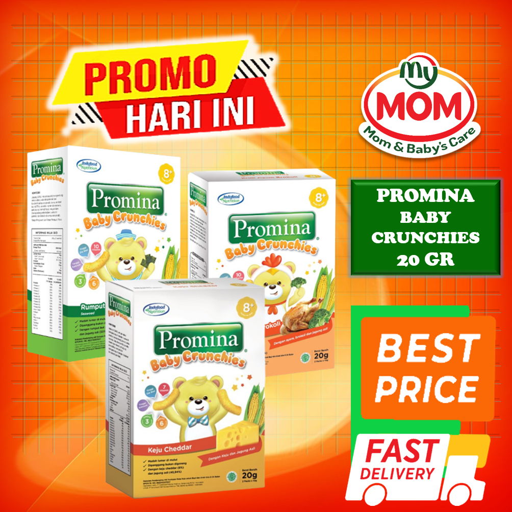 [BPOM] Promina Baby Crunchies 20gr usia 8 Bulan+ / Promina Crunchys / Cemilan Anak Bayi / Makanan Bayi / MPASI/MYMOM