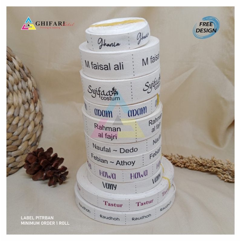 100pcs + bonus extra 1-3 hari beres katun imfort  FREE DESAIN custom/ label hijab SUPER MURAH label piterban label katun label hijab label gamis  label satin label pakaian label washing label lipat label pengganti woven label katun lembut label pundak