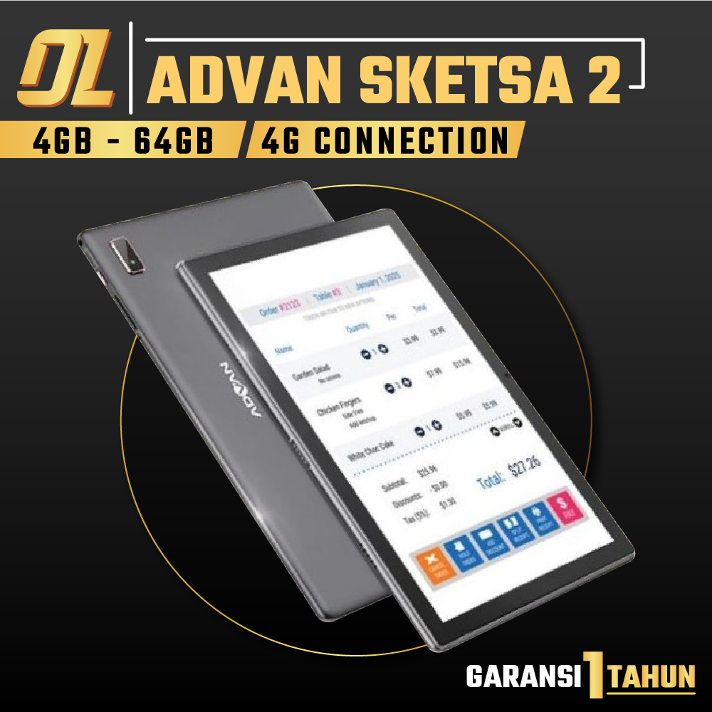 Tablet Advan Sketsa 2 4/64 GB RAM 4 ROM 64 Tab Android 10 Inch Stylus Pen Slim Murah Garansi Resmi