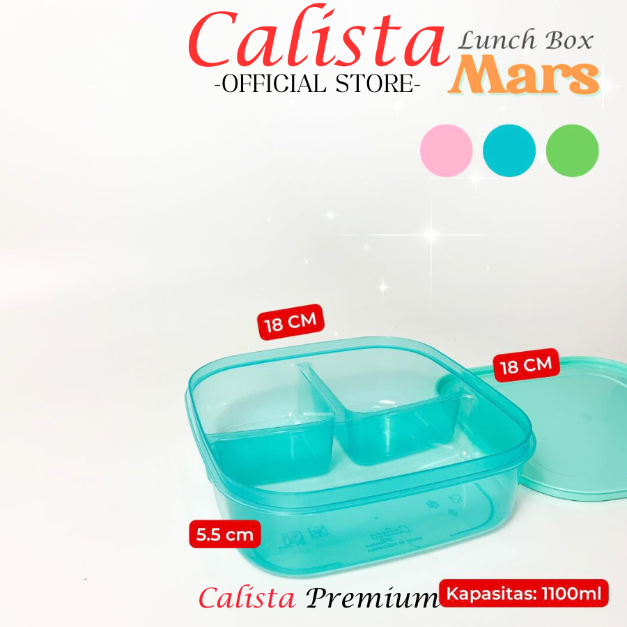 [ CALISTA ] LUNCH BOX CALISTA MARS PREMIUM  WADAH TEMPAT BEKAL MAKAN ANAK