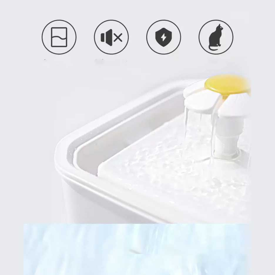 Water Dispenser Tempat Minum Anjing Kucing 2.5 Liter Dispenser Penyaring Air Bersih Sistem Mengalir Berkualitas