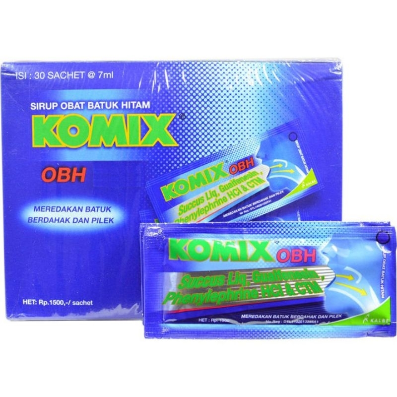 komix obh box isi 30 sachet / komix obh murah / komix obat batuk hitam