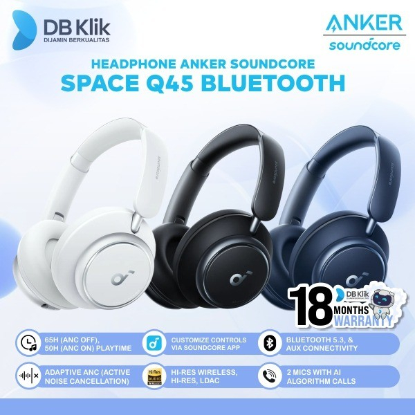 Headphone Anker Soundcore Space Q45 Bluetooth A3040 - Anker A3040