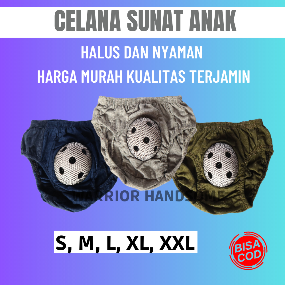 Celana sunat anak laki laki halus dan lembut premium S, M, L, XL, XXL//celana sunat anak laki laki//