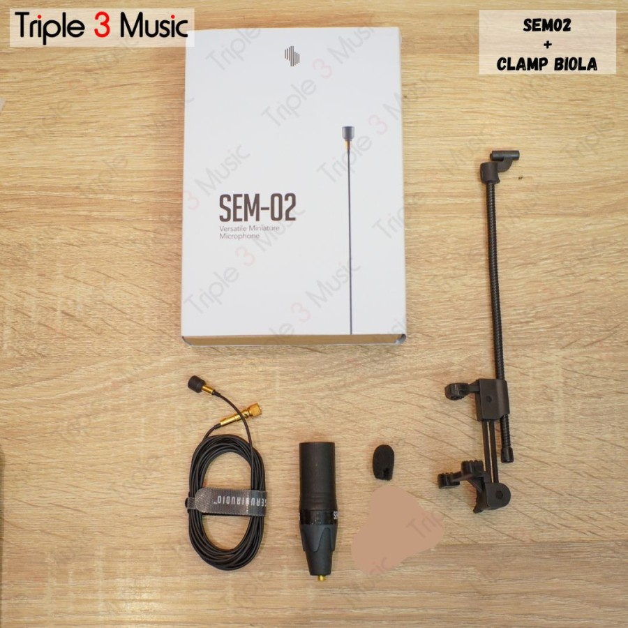 Mic Biola violin wireless Seruni SEM 02 Bundle biola clamp SVA01