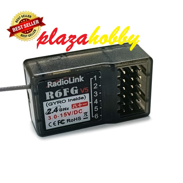 receiver R6FG V5 gyro untuk transmitter radiolink rc4gs V2 V3