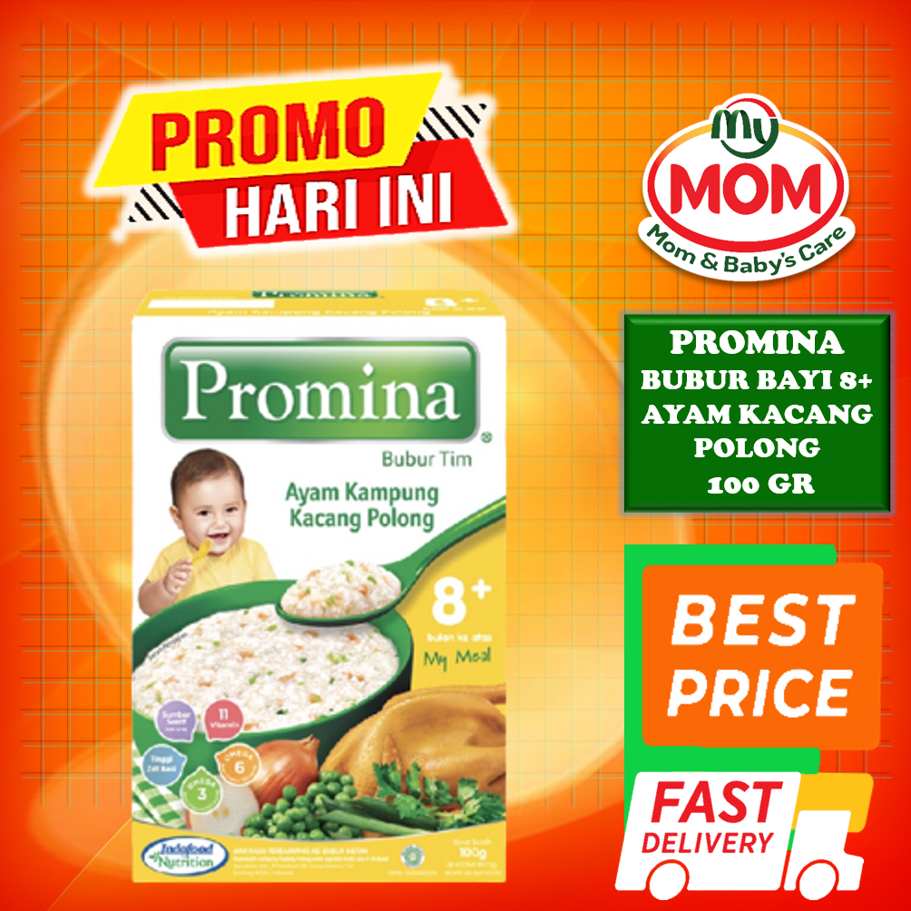 [BPOM] Promina Bubur Bayi 8+ 100gr / Bubur Tim Bayi / MPASI Bayi / Makanan Bayi / Snack Bayi / Cemilan Bayi / MYMOM