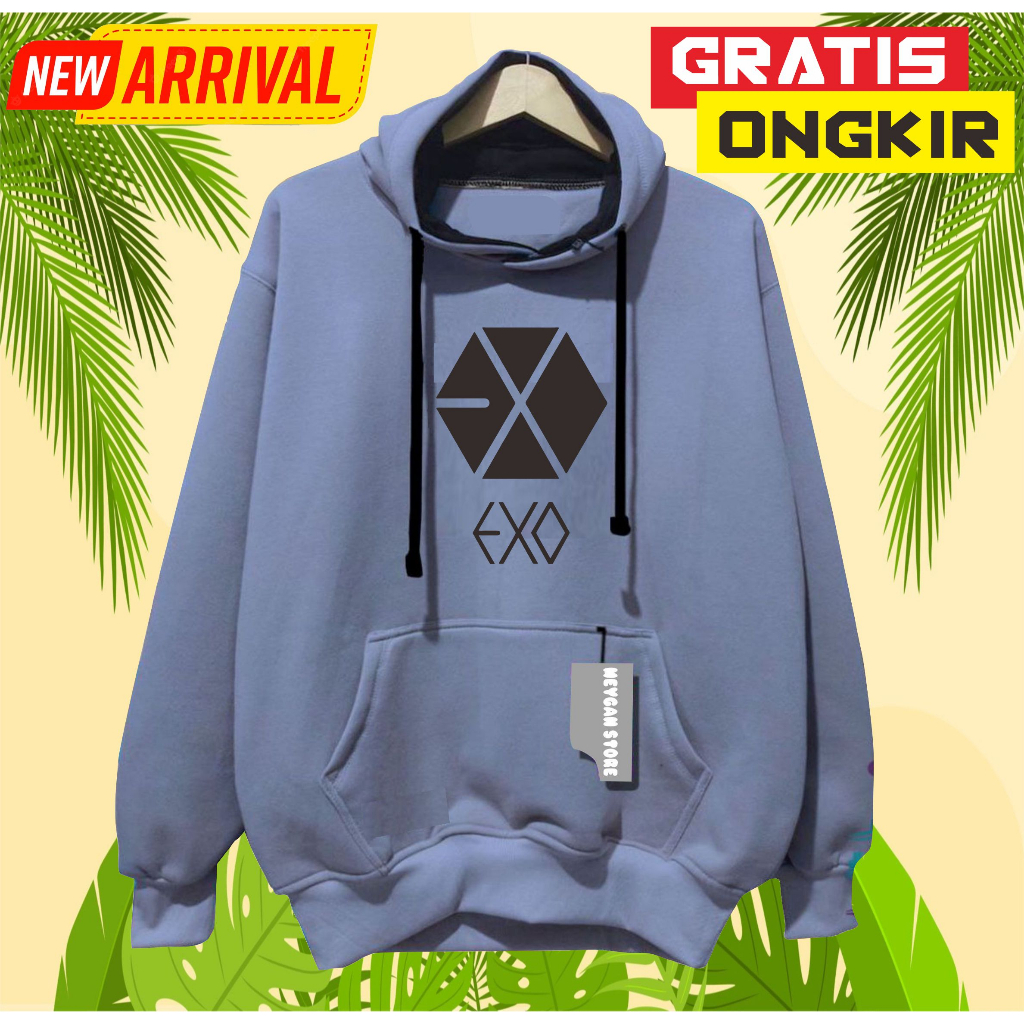 Hoodie Wanita EXO KPOP Korea Premium Lengkap SIZE M L XL Bisa COD /Hoodie EXO New Logo / outer Cewek  Sweater Cewe