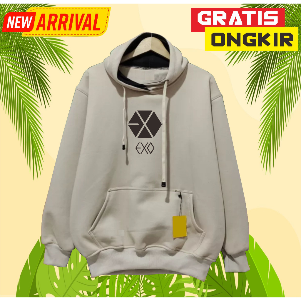 Hoodie Wanita EXO KPOP Korea Premium Lengkap SIZE M L XL Bisa COD /Hoodie EXO New Logo / outer Cewek  Sweater Cewe