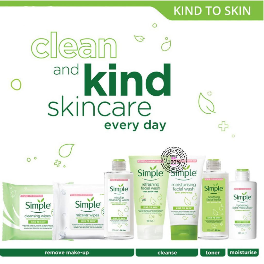 Simple Kind To SKin Micellar Cleansing Water/Facial Wash/Toner