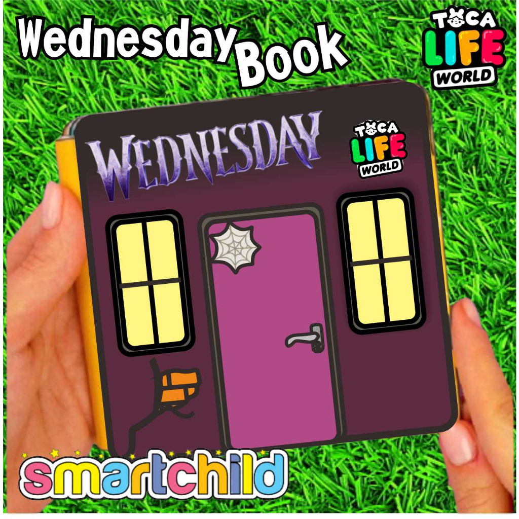 TOCA BOCA BUKU WEDNESDAY PAPER DOLL BOOK HOUSE WEDNESDAY BUKU MAINAN TOCA BOCA VIRAL