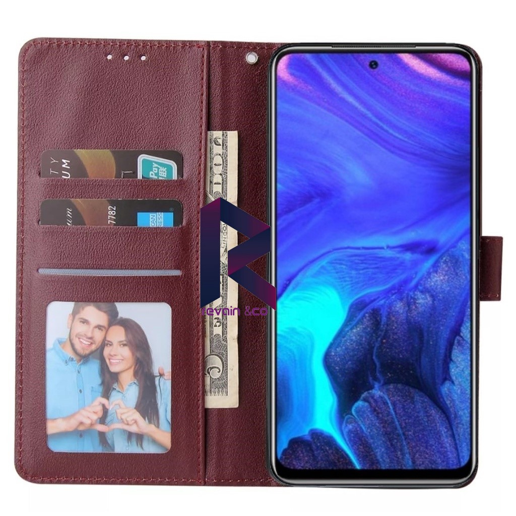 CASE VIVO Y36 DOMPET FLIP WALLET LEATHER KULIT PREMIUM SARUNG BUKA TUTUP FLIP CASE