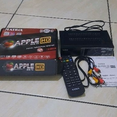 STB MATRIX APPLE MERAH DVB-T2 HD DIGITAL TERRESTRIAL RECEIVER (BEKAS)